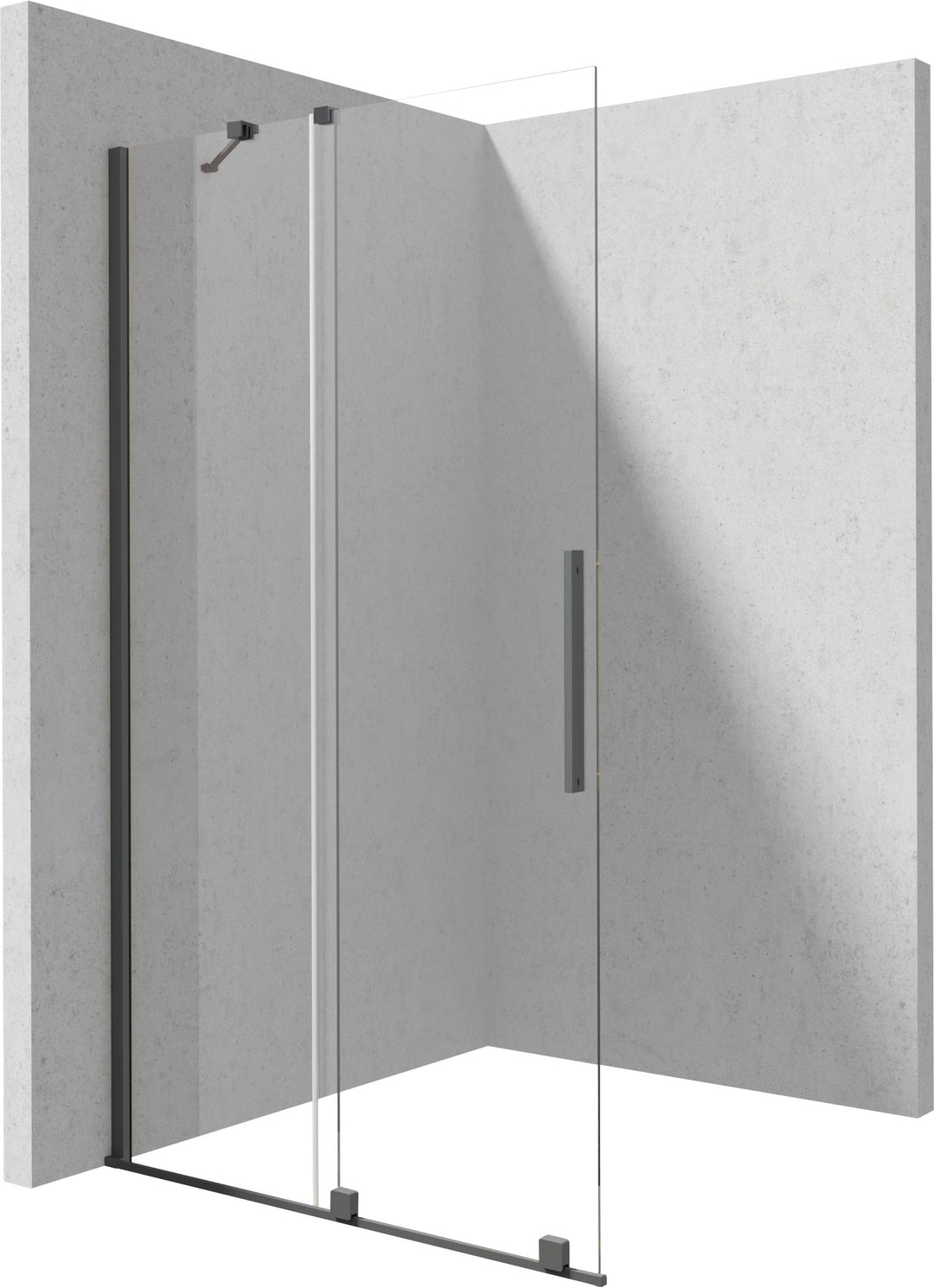 Ścianka prysznicowa walk-in 80 cm - przesuwna Prizma Grafitowy