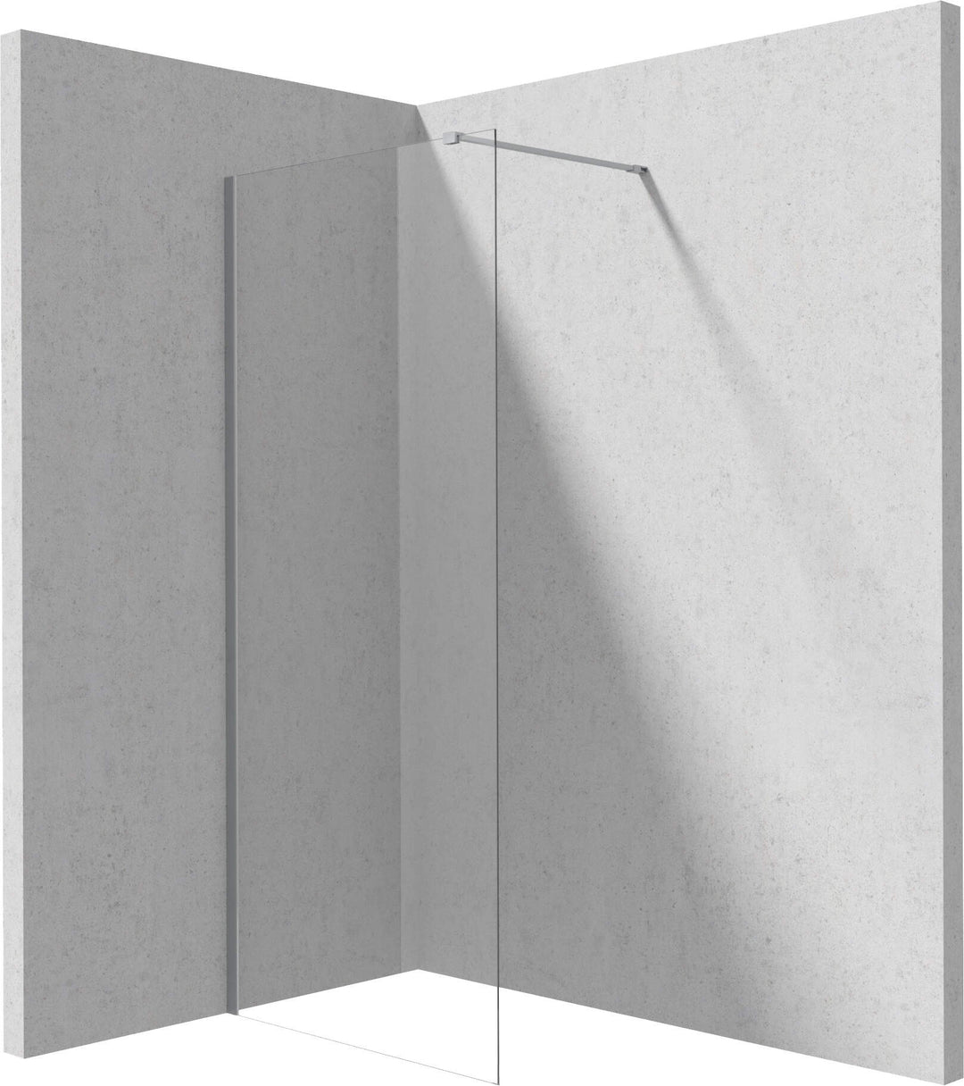 Ścianka prysznicowa walk-in 110 cm Prizma Stalowy Szczotkowany