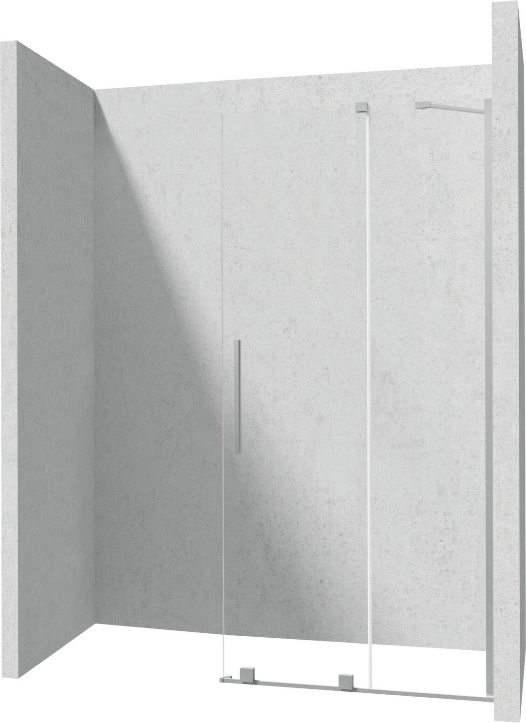 Ścianka prysznicowa walk-in 120 cm - przesuwna Prizma Stalowy Szczotkowany