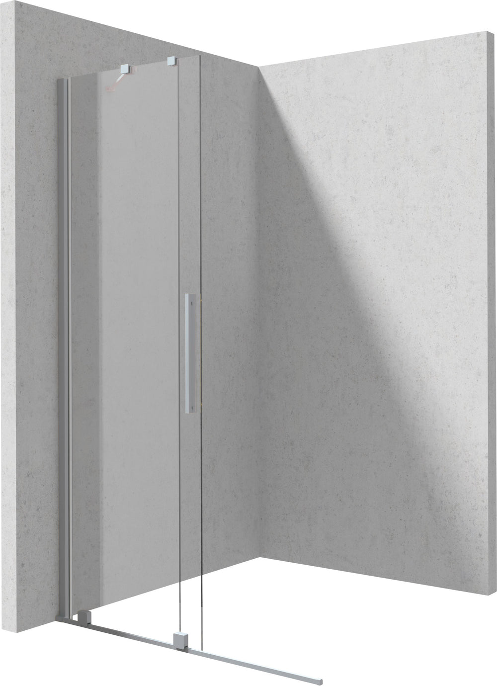 Ścianka prysznicowa walk-in 80 cm - przesuwna Prizma Stalowy szczotkowany