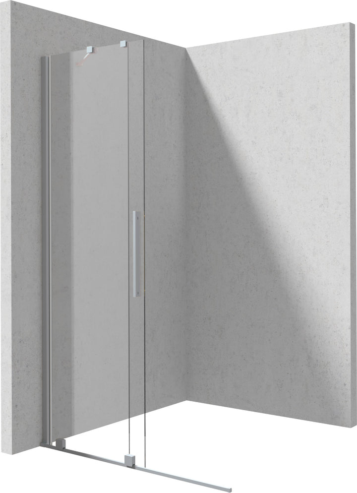 Ścianka prysznicowa walk-in 80 cm - przesuwna Prizma Stalowy szczotkowany