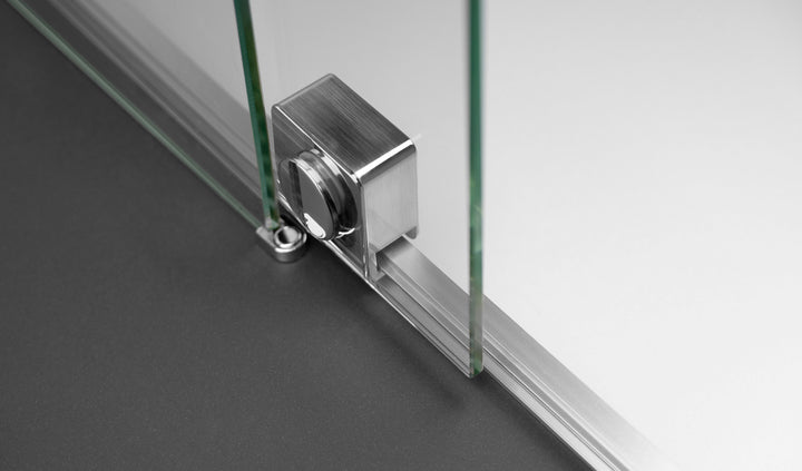 Kabina prysznicowa prostokątna 100x90 cm Prizma Stalowy szczotkowany