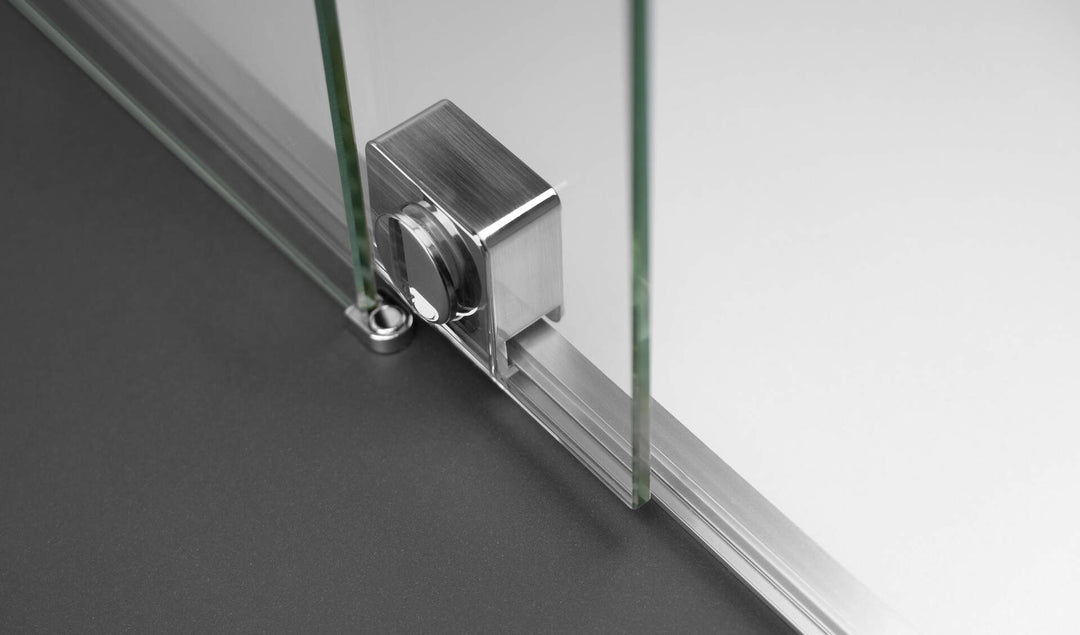 Ścianka prysznicowa walk-in 100 cm - przesuwna Prizma Stalowy Szczotkowany