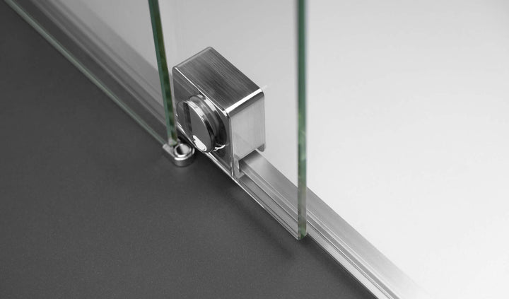 Ścianka prysznicowa walk-in 100 cm - przesuwna Prizma Stalowy Szczotkowany