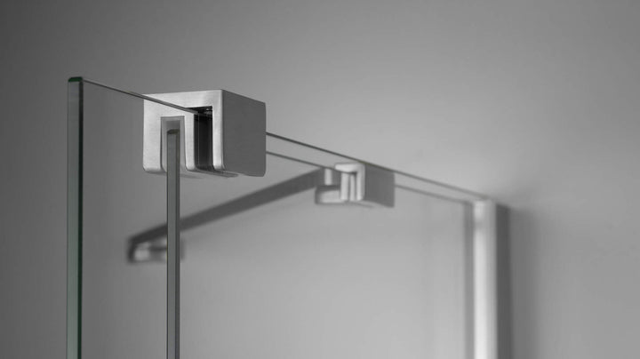 Ścianka prysznicowa walk-in 120 cm - przesuwna Prizma Stalowy Szczotkowany