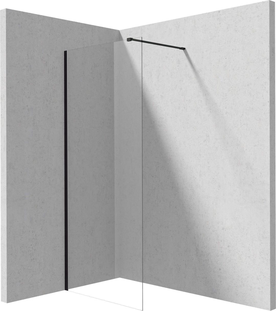 Ścianka prysznicowa walk-in 90 cm Prizma Czarny Mat