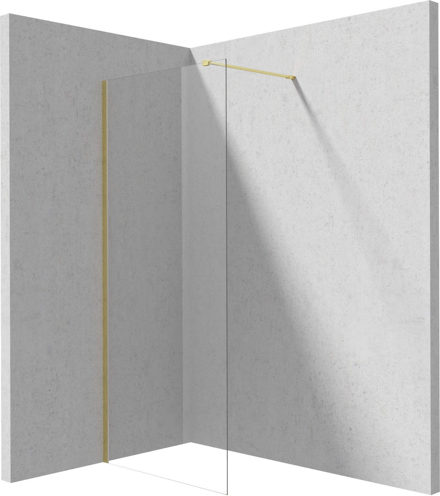 Ścianka prysznicowa walk-in 120 cm Prizma Złoty Szczotkowany