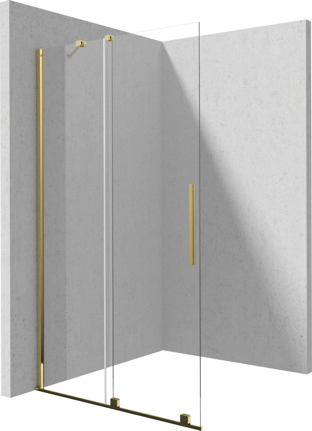 Ścianka prysznicowa walk-in 100 cm - przesuwna Prizma Złoty