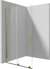 Ścianka prysznicowa walk-in 80 cm - przesuwna Prizma Złoty