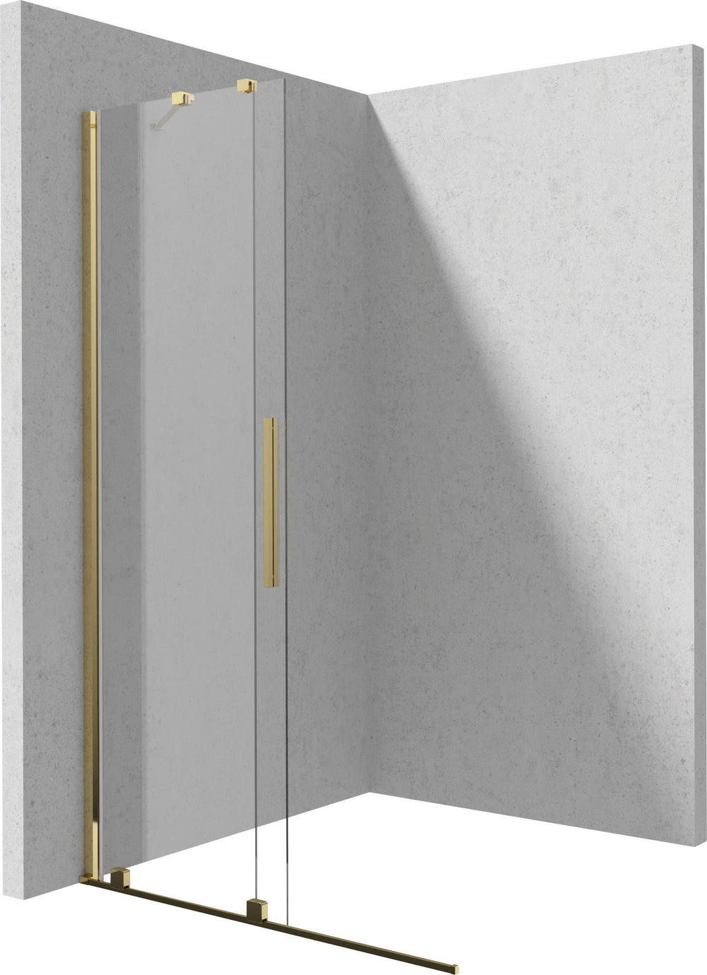 Ścianka prysznicowa walk-in 80 cm - przesuwna Prizma Złoty