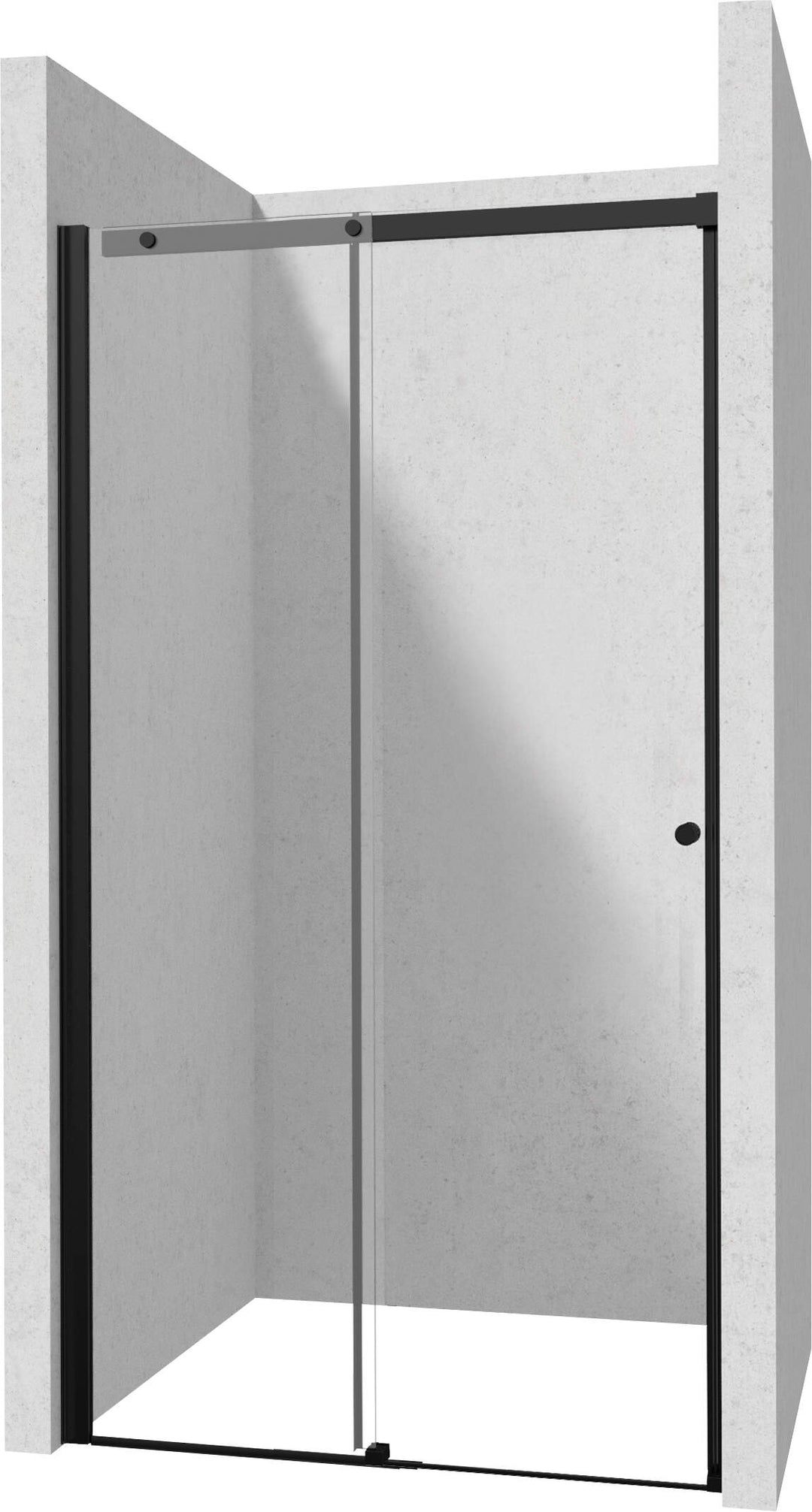 Drzwi prysznicowe 110 cm - przesuwne Kerria Plus Czarny Mat