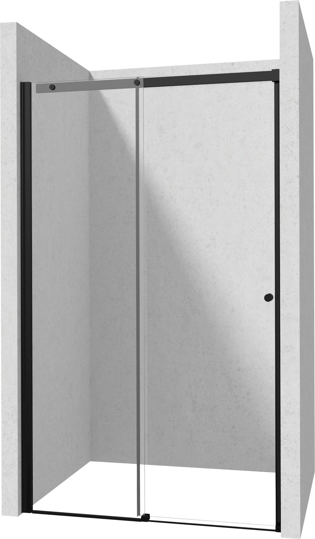 Drzwi prysznicowe 130 cm - przesuwne Kerria Plus Czarny Mat