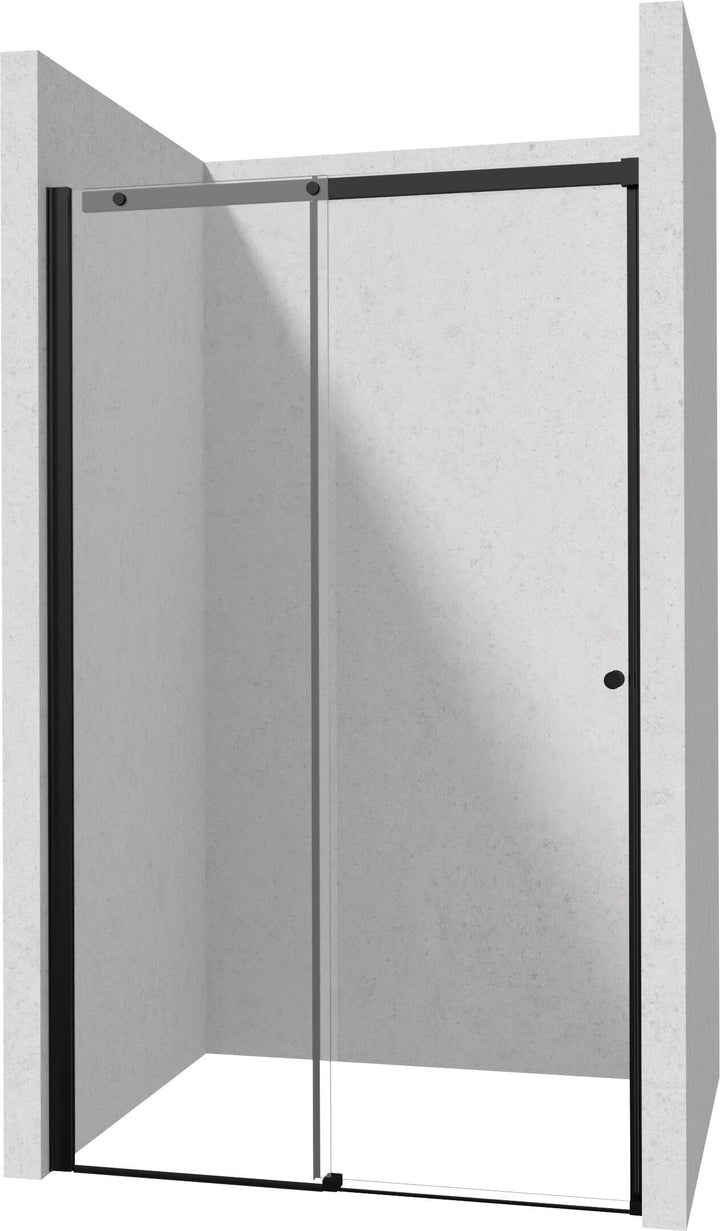 Drzwi prysznicowe 130 cm - przesuwne Kerria Plus Czarny Mat