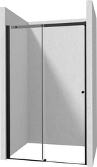 Drzwi prysznicowe 130 cm - przesuwne Kerria Plus Czarny Mat