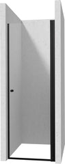 Drzwi prysznicowe 90 cm - wahadłowe Kerria Plus Czarny Mat