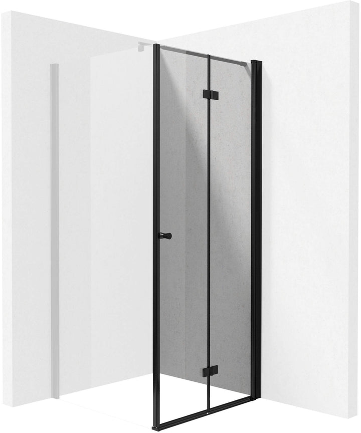 Drzwi prysznicowe systemu Kerria Plus 80 cm - składane Kerria Plus Czarny Mat