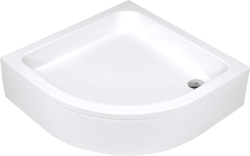 Brodzik akrylowy półokrągły 80 cm Plus II Biały