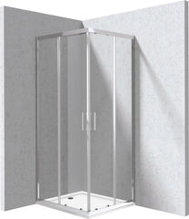 Kabina prysznicowa z brodzikiem prostokątna 80x90 cm Funkia Evo Chrom