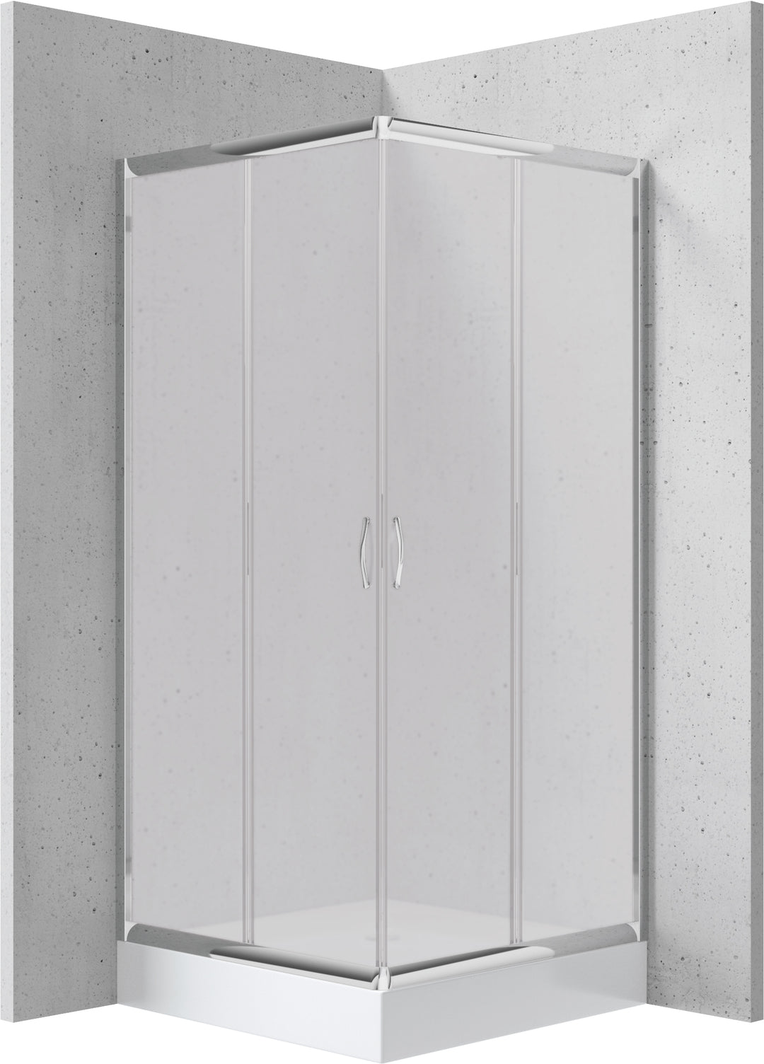 Kabina prysznicowa z brodzikiem kwadratowa 80x80 cm Funkia Chrom
