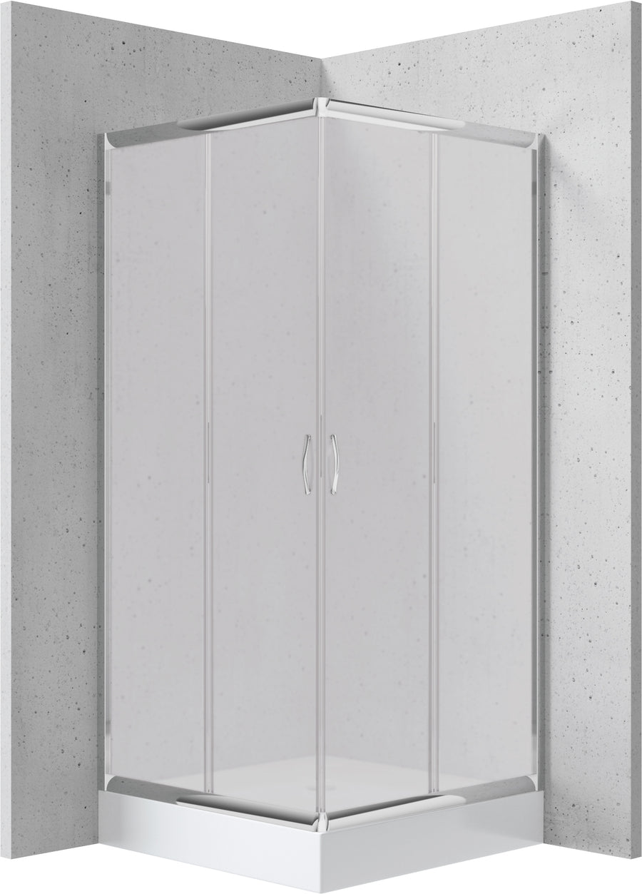 Kabina prysznicowa z brodzikiem kwadratowa 80x80 cm Funkia Chrom
