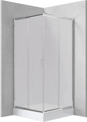 Kabina prysznicowa z brodzikiem kwadratowa 90x90 cm Funkia Chrom