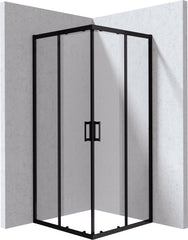 Kabina prysznicowa kwadratowa 80x80 cm Funkia Evo Czarny mat