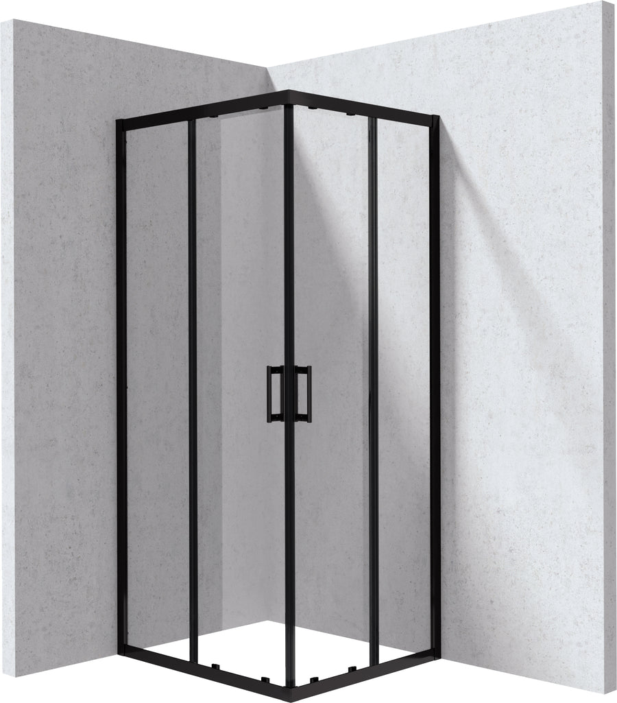 Kabina prysznicowa prostokątna 80x90 cm Funkia Evo Czarny mat