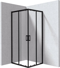 Kabina prysznicowa prostokątna 80x90 cm Funkia Evo Czarny mat