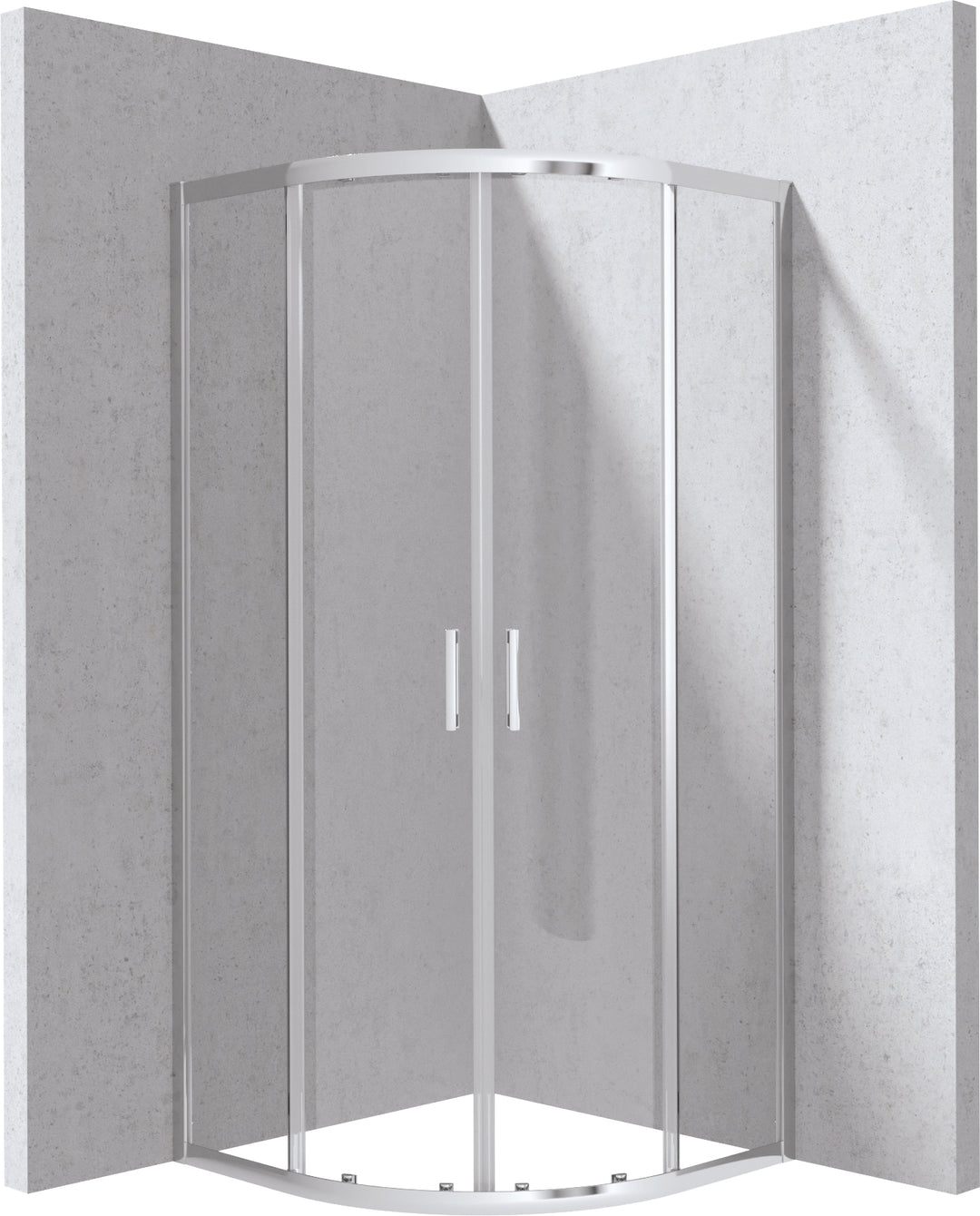 Kabina prysznicowa półokrągła 90x90 cm Funkia Evo Chrom