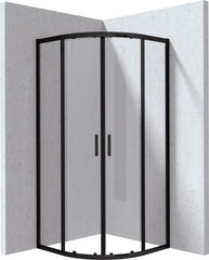 Kabina prysznicowa półokrągła 90x90 cm Funkia Evo Czarny mat