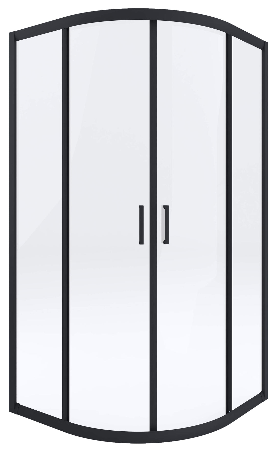 Kabina prysznicowa półokrągła 90x90 cm Funkia Czarny Mat