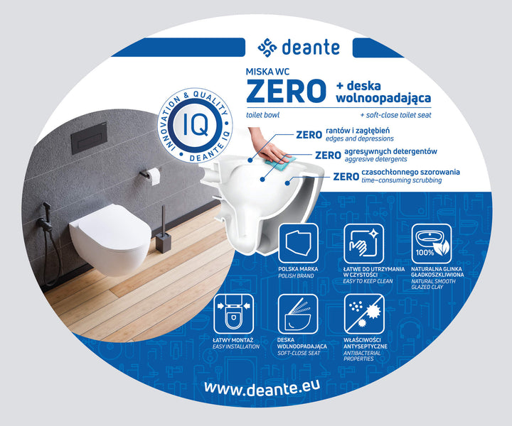 Miska WC z deską bezkołnierzowa Peonia Biały