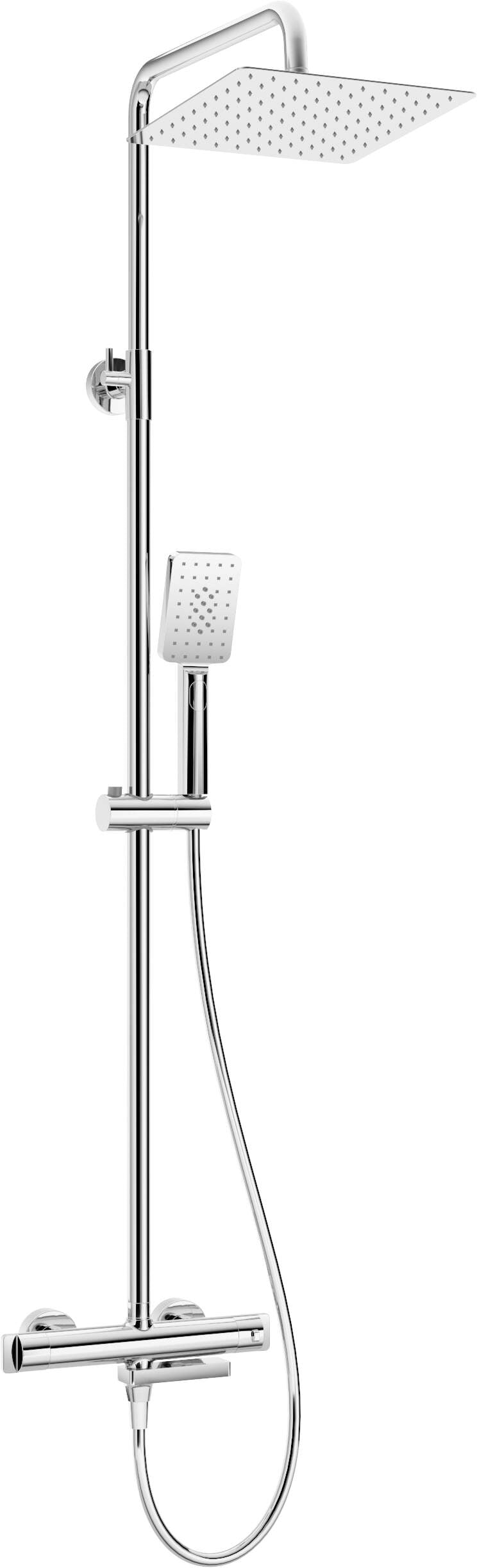 Deszczownica z baterią wannową termostatyczną Therm Chrom