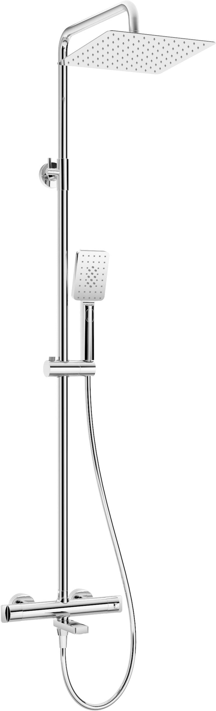 Deszczownica z baterią wannową termostatyczną Therm Chrom