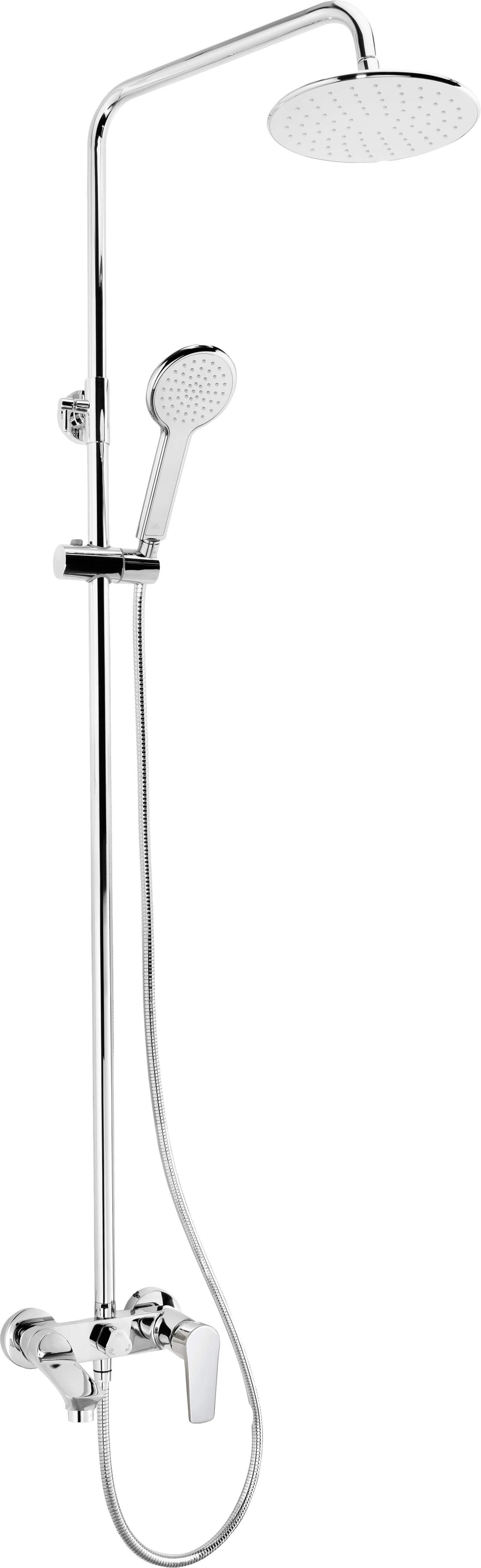 Deszczownica z baterią wannową Tubo Chrom