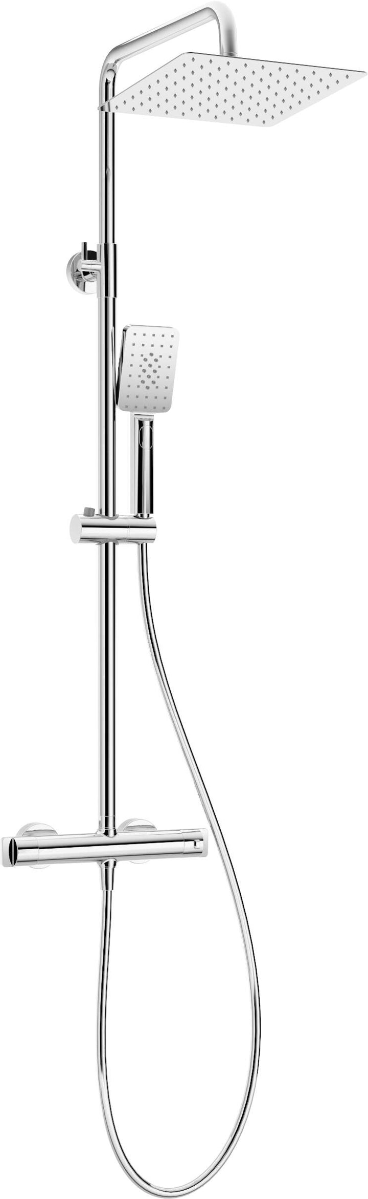 Deszczownica z baterią prysznicową termostatyczną Therm Chrom