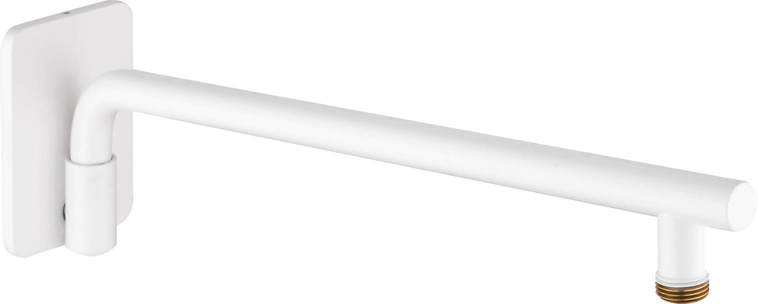 Wylewka prysznicowa ścienna ruchoma - 400 mm Cascada Biały Mat