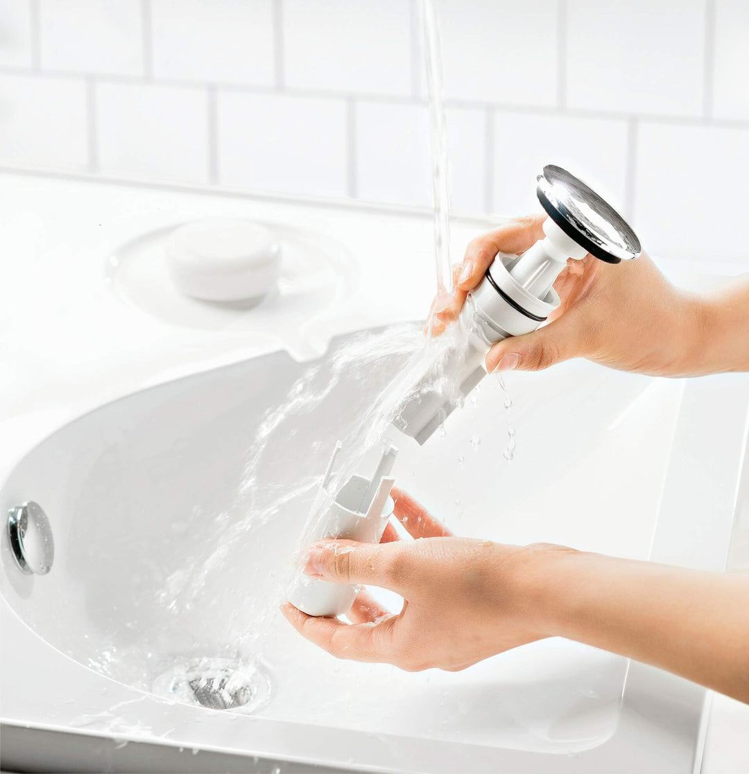 Korek do umywalki czyszczony od góry z syfonem Easy-Clean Chrom