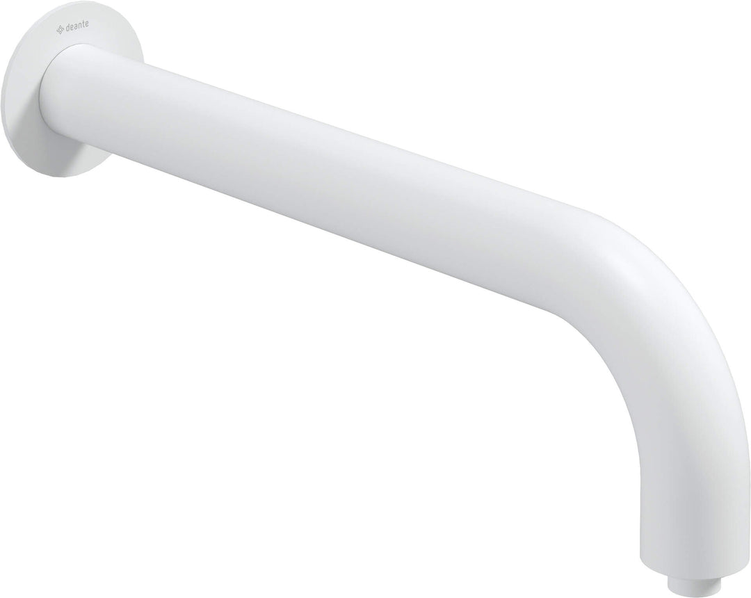 Wylewka prysznicowa ścienna - 380 mm Silia Biały Mat