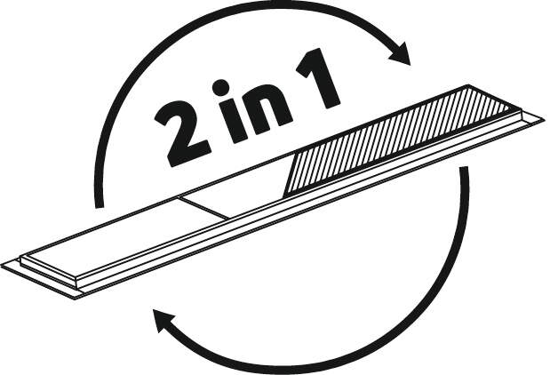 Odpływ liniowy podłogowy 80 cm - Odwracalny Czarny Mat