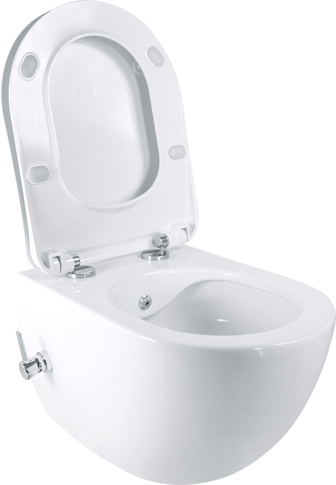 Miska WC z funkcją bidetu - z baterią mieszaczową Peonia Biały