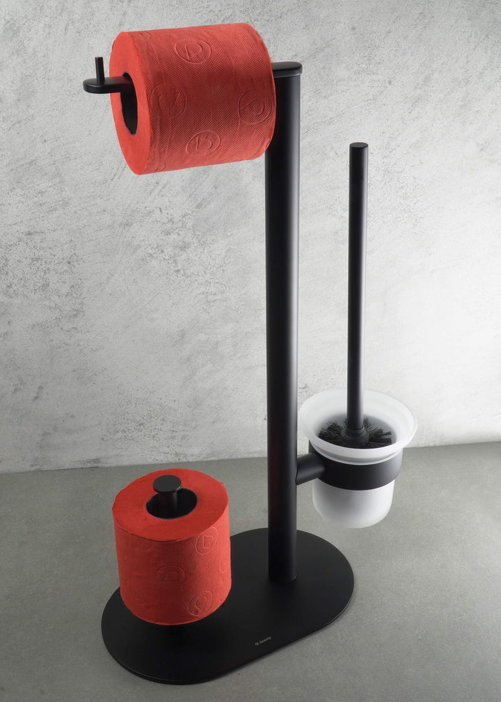 Stojak na papier 3-funkcyjny Round Czarny Mat