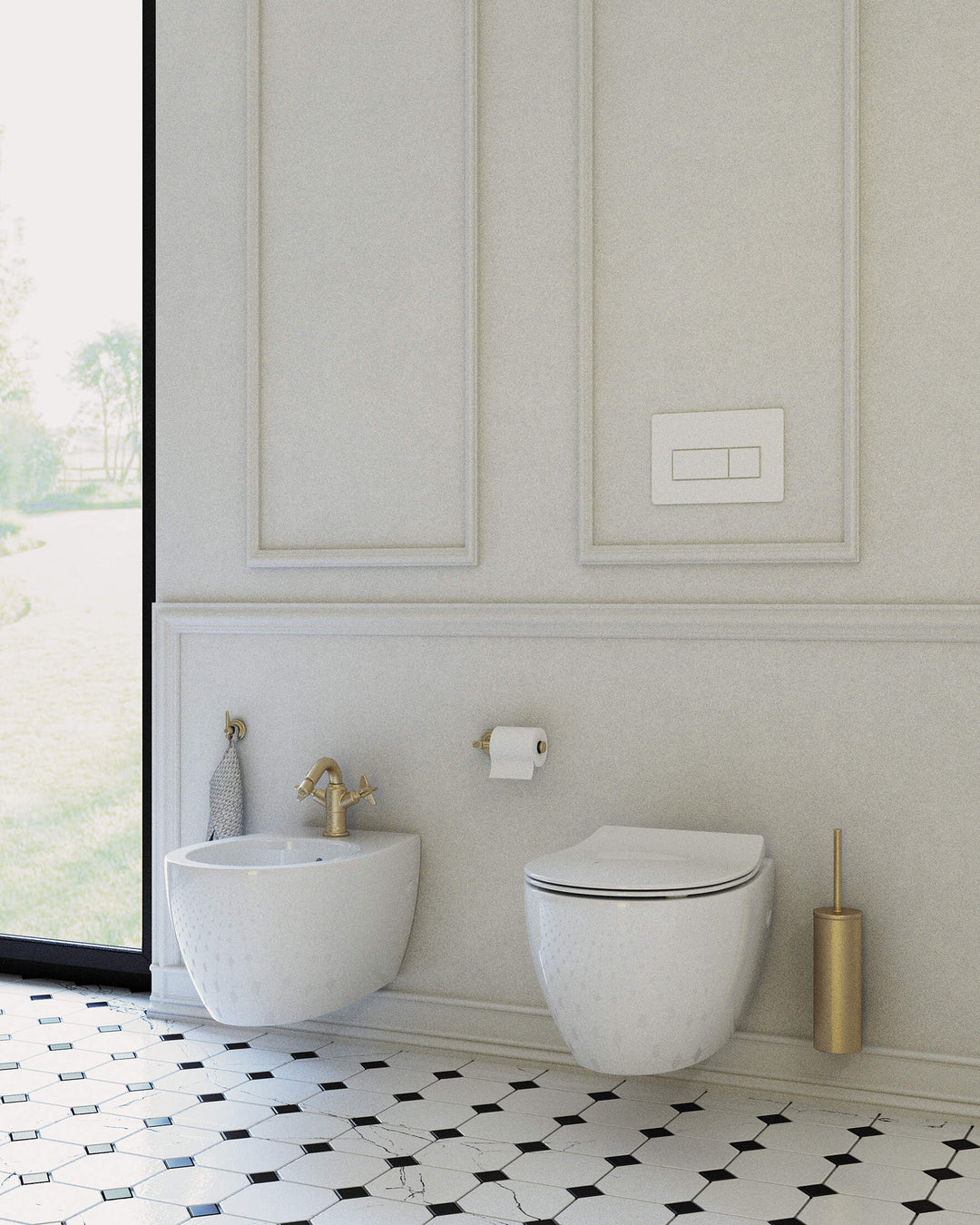 Bidet wiszący Silia Biały