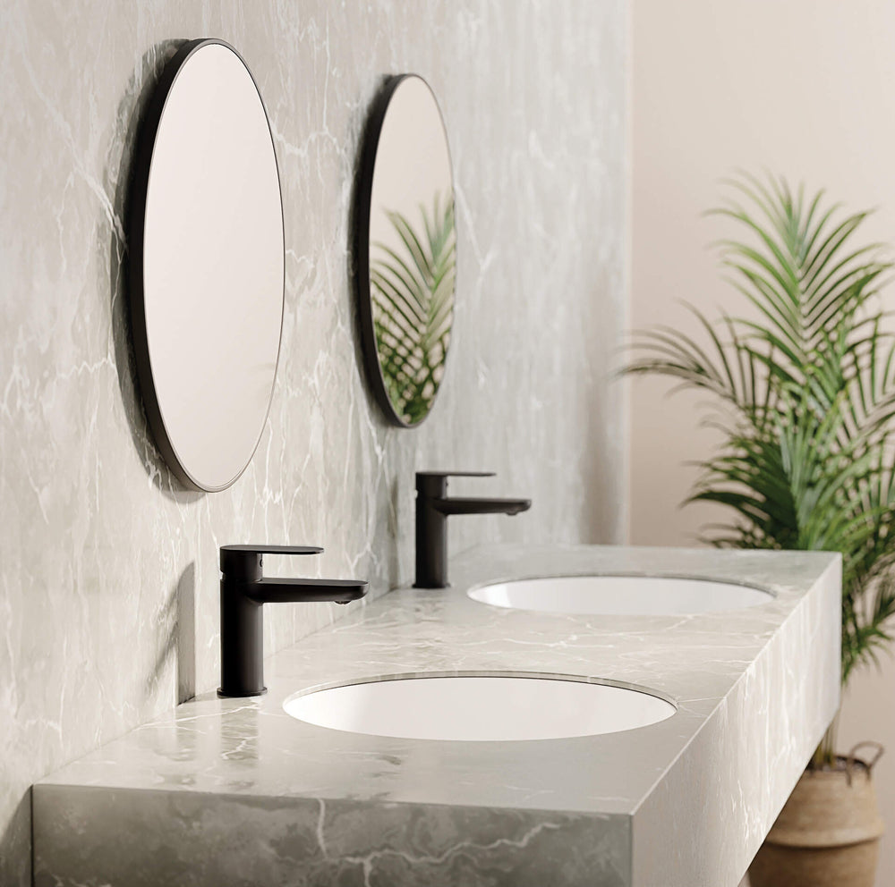 Bateria umywalkowa Alpinia Czarny Mat