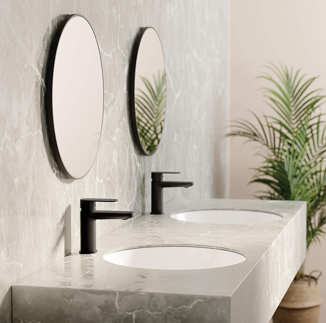 Bateria umywalkowa Alpinia Czarny Mat