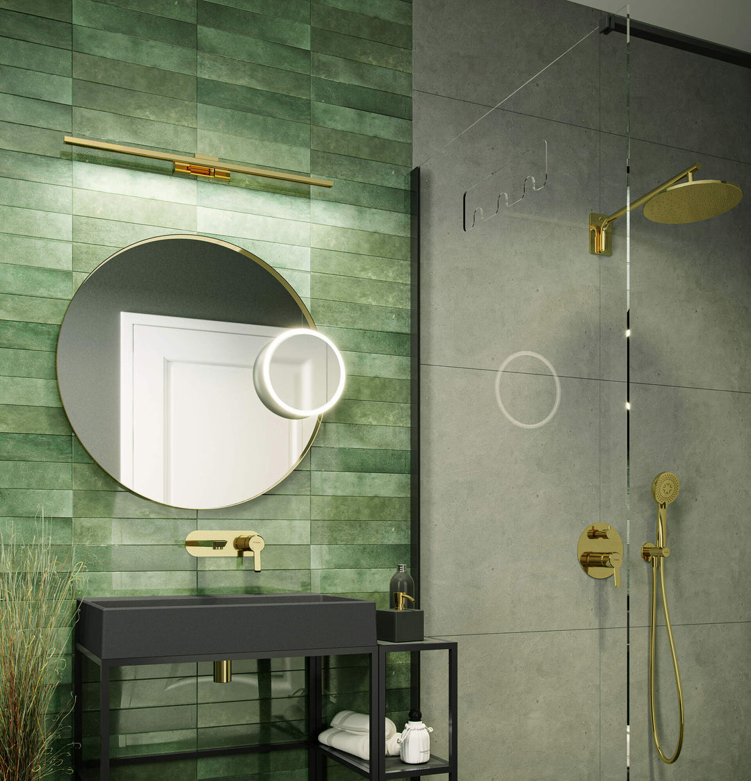 Kabina prysznicowa walk-in 100 cm Mokko Czarny Mat