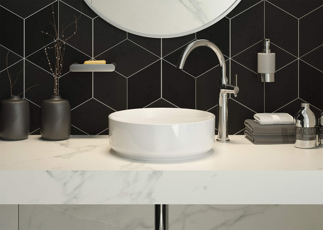 Umywalka ceramiczna nablatowa Silia Biały
