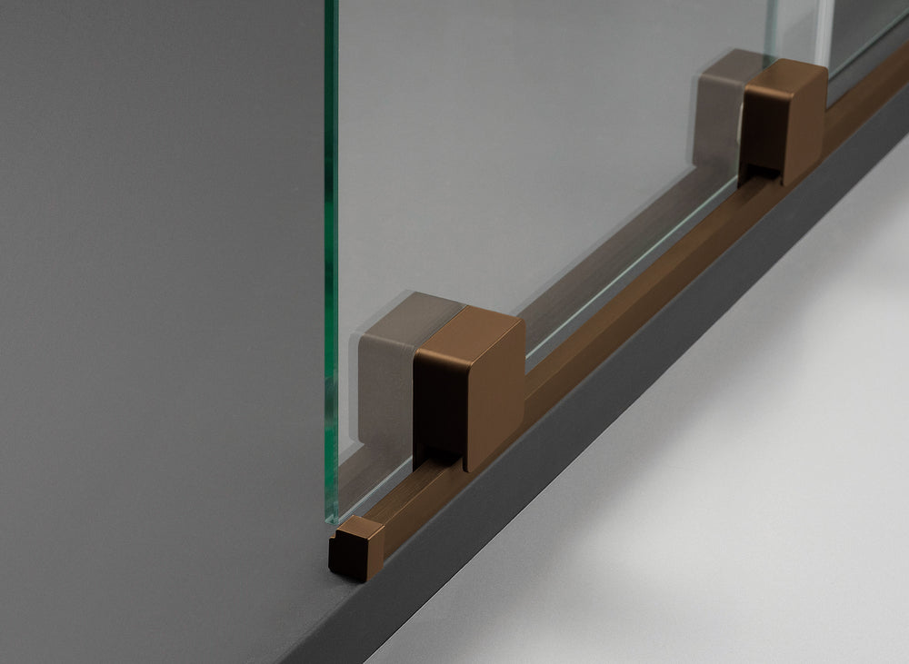 Kabina prysznicowa prostokątna 100x80 cm Prizma Brąz szczotkowany