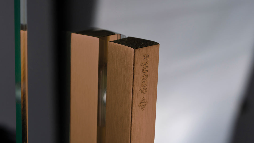 Ścianka prysznicowa walk-in 90 cm - przesuwna Prizma Brąz szczotkowany