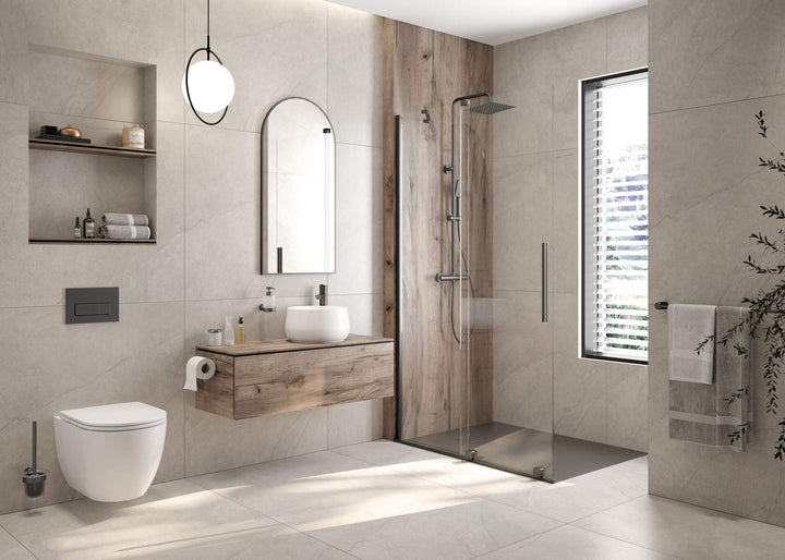 Przycisk spłukujący do stelaży podtynkowych - slim Grafitowy